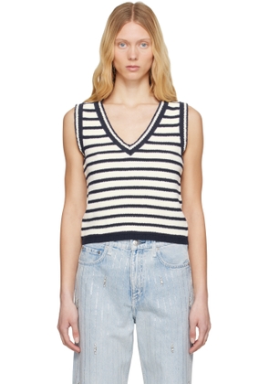 rag & bone Off-White & Navy Meghan Stripe Vest