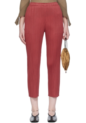 PLEATS PLEASE ISSEY MIYAKE Red Lamp Shade Pants