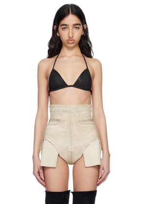 Rick Owens DRKSHDW Black Hollywood Overdyed Denim Bra