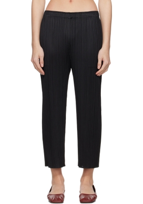 PLEATS PLEASE ISSEY MIYAKE Black Monthly Colors April Trousers