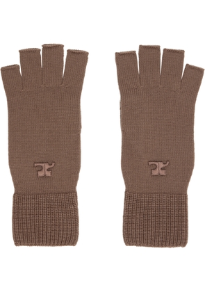 Courrèges Brown AC Wool Gloves