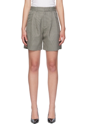 ANINE BING Black & White Carrie Shorts