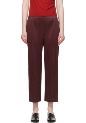 PLEATS PLEASE ISSEY MIYAKE Burgundy Loop Trousers