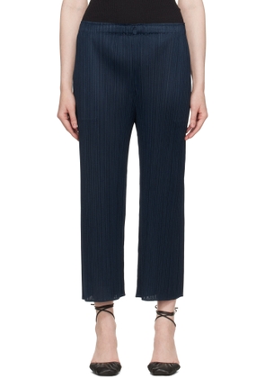 PLEATS PLEASE ISSEY MIYAKE Navy Monthly Colors April Trousers