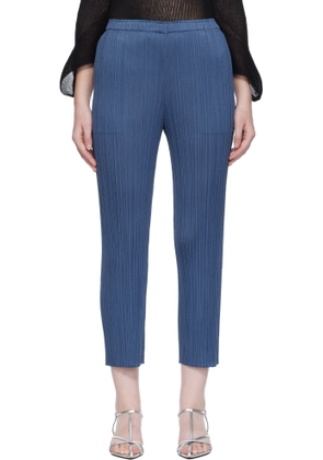 PLEATS PLEASE ISSEY MIYAKE Navy Lamp Shade Trousers