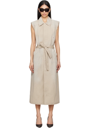 MM6 Maison Margiela Beige Sleeveless Trench Coat