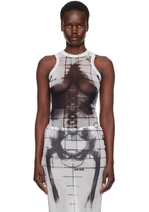 Jean Paul Gaultier White & Black 'The Squeletor' Bodysuit