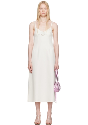 Sandy Liang Off-White Pilton Midi Dress