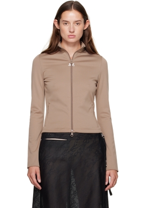 Courrèges Tan Biker Track Jacket