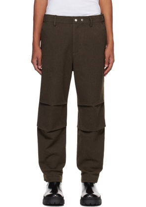 Karmuel Young Brown Biker Trousers
