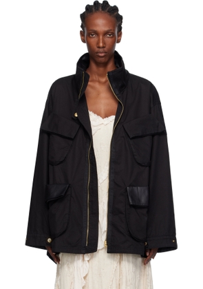 OPEN YY Black Cargo Pocket Field Jacket
