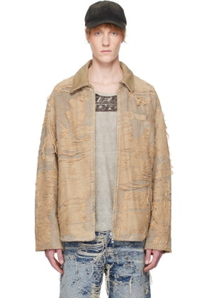 Diesel Beige D-Ivar-Fsg Denim Jacket