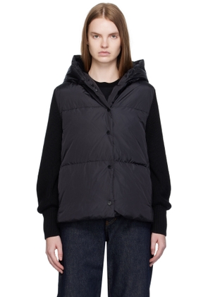 Canada Goose Black HyBridge Astoria Knit Down Jacket