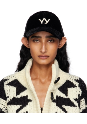 OPEN YY Black 'Yy' Velvet Ball Cap