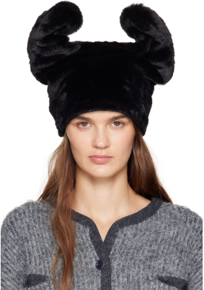 OPEN YY Black Fleece Wire Beanie