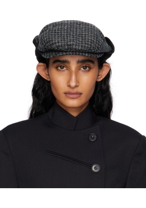 OPEN YY Black & Gray Harris Tweed Bicycle Foldable Cap