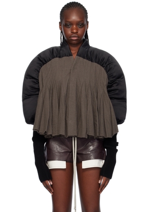 Rick Owens Black & Gray Duvetessa Down Jacket