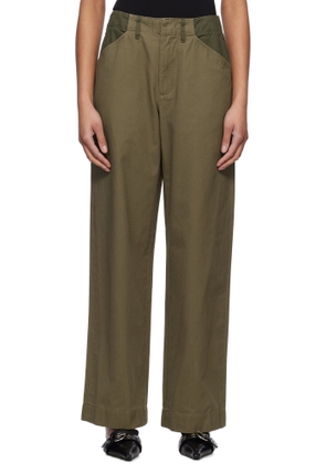 rag & bone Khaki Banks Full-Length Trousers