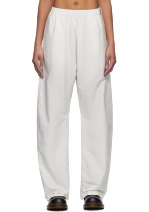 MM6 Maison Margiela Off-White Striped Cotton Poplin Lounge Pants