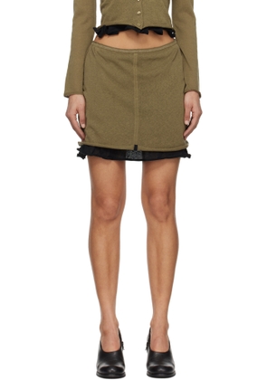 Eckhaus Latta Brown Veil Miniskirt