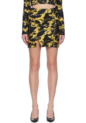 Versace Jeans Couture Black Chain Couture Miniskirt