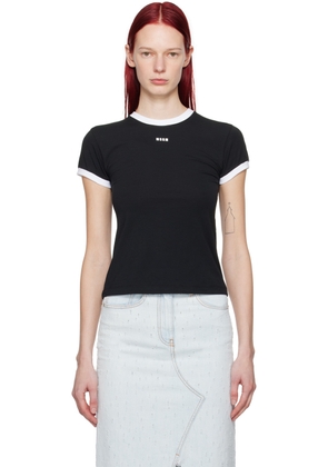 MSGM Black Contrast T-Shirt