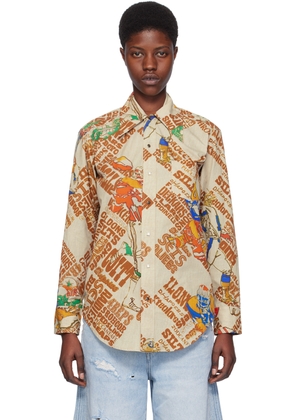 ERL Brown Printed Shirt