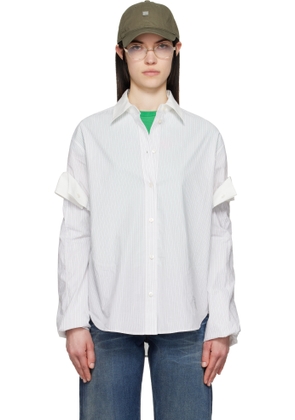 Acne Studios White & Khaki Button-Up Layered Shirt