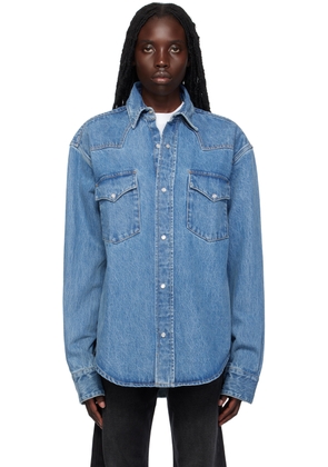 VTMNTS Blue Flap Pocket Denim Shirt