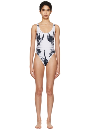 Jean Paul Gaultier Black & White 'The Flower Body Morphing Marinière' Swimsuit