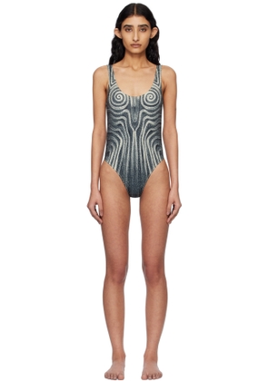 Jean Paul Gaultier Black 'The Spirale' Swimsuit