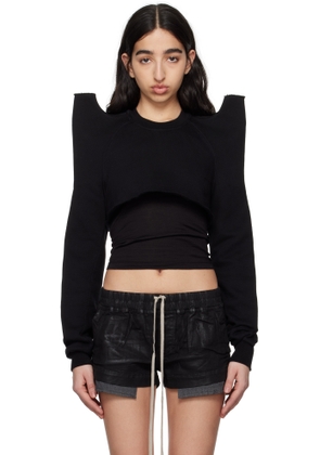 Rick Owens DRKSHDW Black Hollywood Cropped Tecsweat Sweatshirt