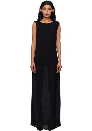 Matteau Black Cowl Back Maxi Dress