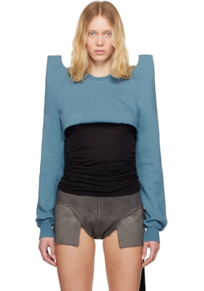 Rick Owens DRKSHDW Blue Hollywood Cropped Tecsweat Sweatshirt