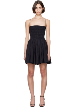 Matteau Black Shirred Bodice Minidress