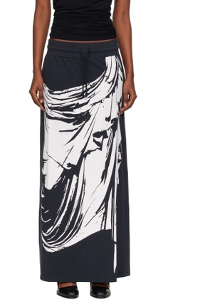 VAQUERA Black & White Jersey Maxi Skirt