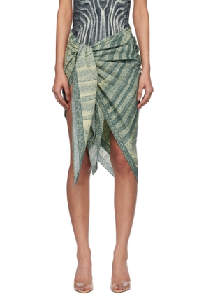 Jean Paul Gaultier Blue 'The Spirale' Cover-up Skirt