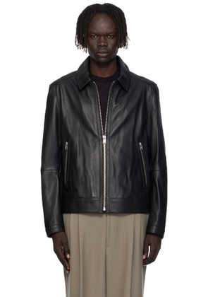 BOSS Black Regular-Fit Zip Leather Jacket