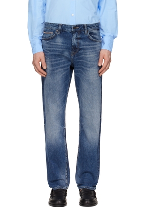 BOSS Navy Maine Regular-Fit Selvedge Denim Jeans