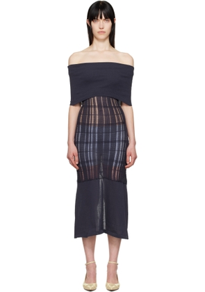 OUR LEGACY Navy Cover Maxi Dress