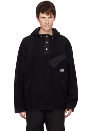 WOOYOUNGMI Black Logo Patch Hoodie