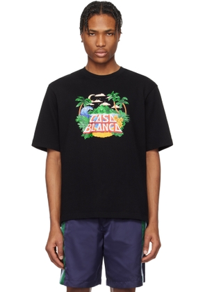 Casablanca Black 'Casa' Beach Wave T-Shirt
