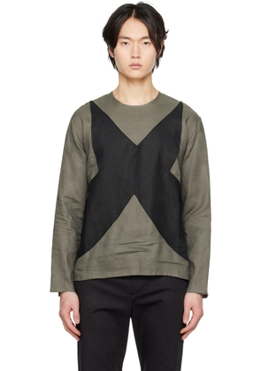 STRONGTHE SSENSE Exclusive Green Paneled Baby Long Sleeve T-Shirt