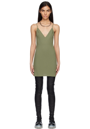 Rick Owens Green Slip Minidress