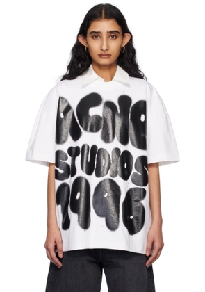 Acne Studios White Logo Relaxed Fit T-shirt