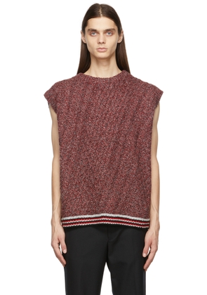 NOMA t.d. Red Cable Knit Twisted Vest