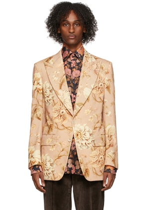 TOM FORD Pink Corduroy Floral Blazer