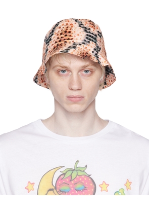 Endless Joy Beige Snake Print Bucket Hat