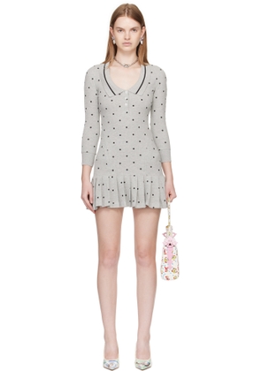 Ashley Williams Gray Amelia Long Sleeve Midi Dress