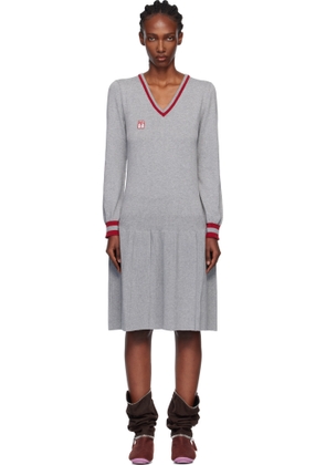 Kiko Kostadinov Gray Vivian Jumper Midi Dress
